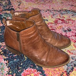 Lucky Brand Brown Leather Booties